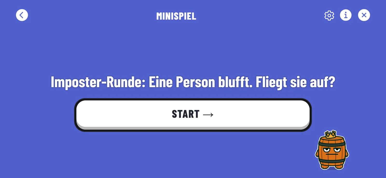 Minispiele mittendrin. App-Ansicht