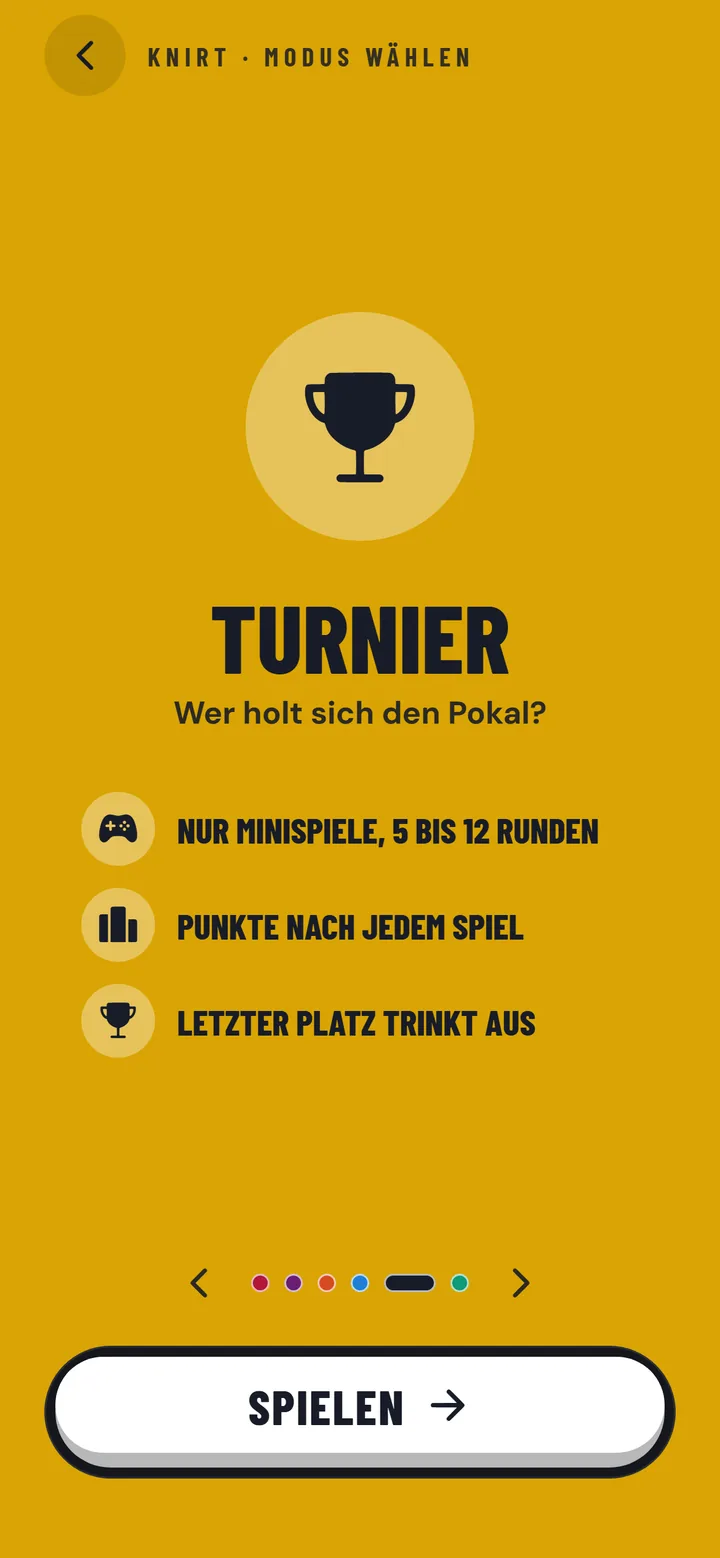Turnier: Knirt-Modus in der App